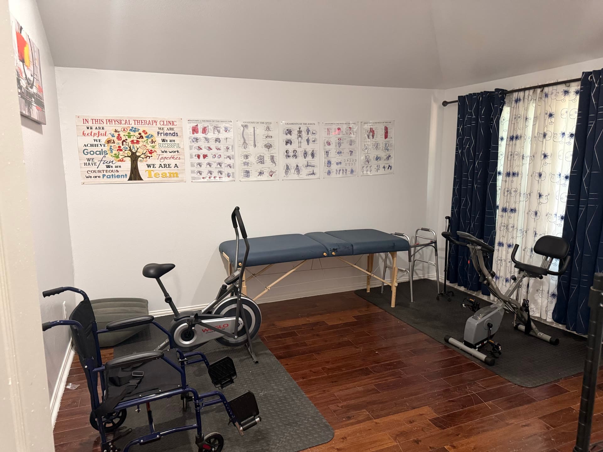 Physical therapy and exercise room